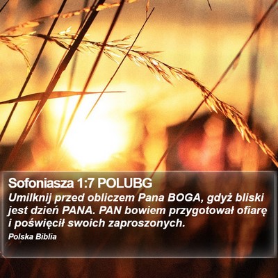 Sofoniasza 1:7 POLUBG Bible Verse Image