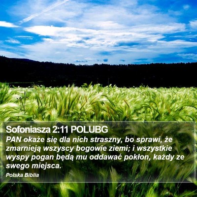 Sofoniasza 2:11 POLUBG Bible Verse Image