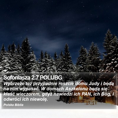 Sofoniasza 2:7 POLUBG Bible Verse Image