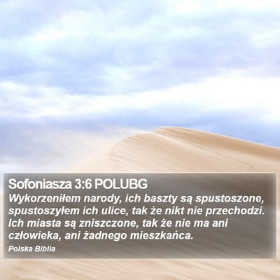 Sofoniasza 3:6 POLUBG Bible Verse Image