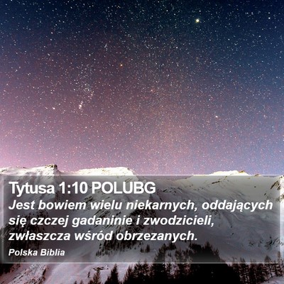 Tytusa 1:10 POLUBG Bible Verse Image