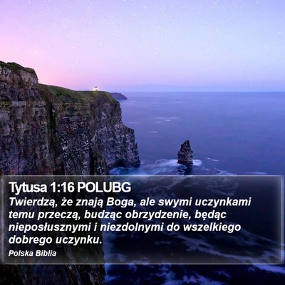 Tytusa 1:16 POLUBG Bible Verse Image