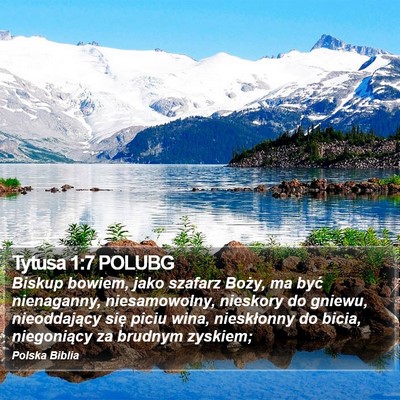 Tytusa 1:7 POLUBG Bible Verse Image