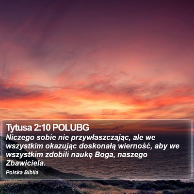 Tytusa 2:10 POLUBG Bible Verse Image