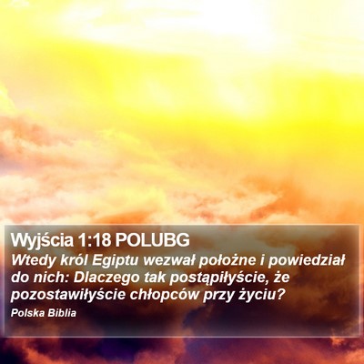 Wyjścia 1:18 POLUBG Bible Verse Image