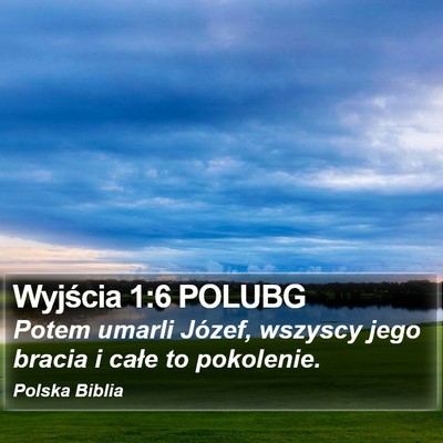 Wyjścia 1:6 POLUBG Bible Verse Image