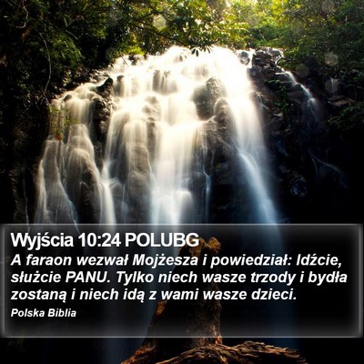 Wyjścia 10:24 POLUBG Bible Verse Image