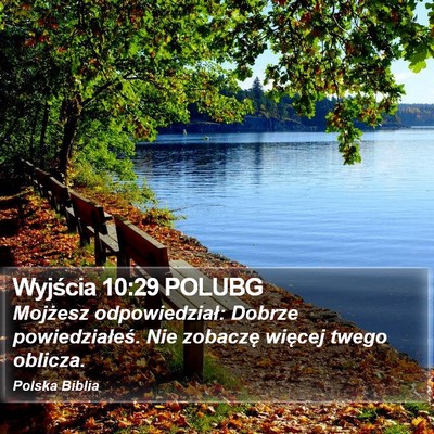 Wyjścia 10:29 POLUBG Bible Verse Image