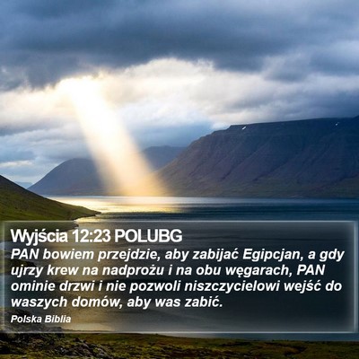 Wyjścia 12:23 POLUBG Bible Verse Image