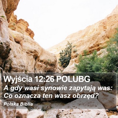 Wyjścia 12:26 POLUBG Bible Verse Image