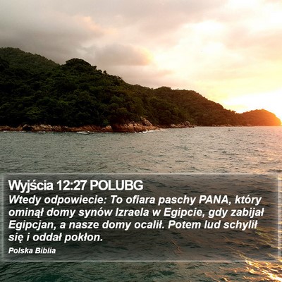Wyjścia 12:27 POLUBG Bible Verse Image