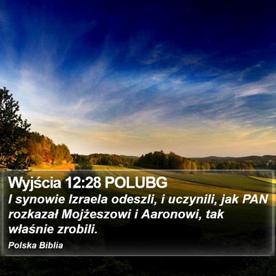 Wyjścia 12:28 POLUBG Bible Verse Image