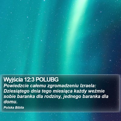 Wyjścia 12:3 POLUBG Bible Verse Image