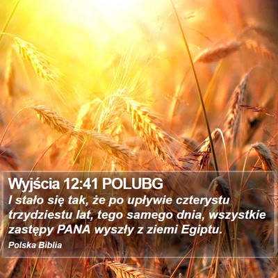 Wyjścia 12:41 POLUBG Bible Verse Image