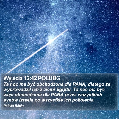 Wyjścia 12:42 POLUBG Bible Verse Image