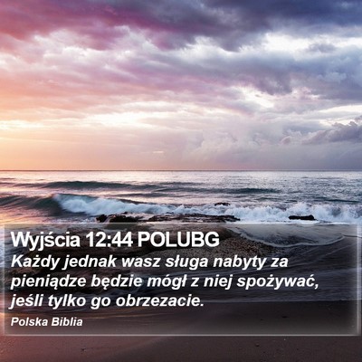 Wyjścia 12:44 POLUBG Bible Verse Image