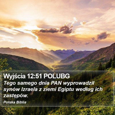 Wyjścia 12:51 POLUBG Bible Verse Image