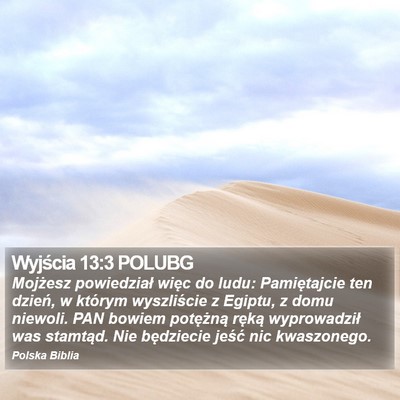Wyjścia 13:3 POLUBG Bible Verse Image