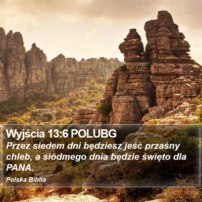 Wyjścia 13:6 POLUBG Bible Verse Image