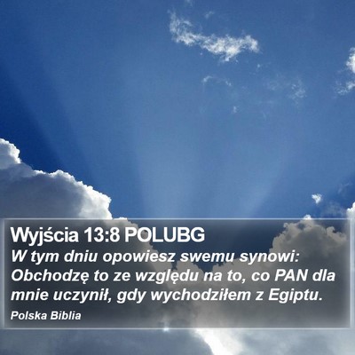 Wyjścia 13:8 POLUBG Bible Verse Image