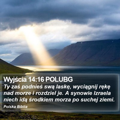 Wyjścia 14:16 POLUBG Bible Verse Image