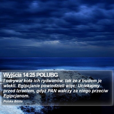 Wyjścia 14:25 POLUBG Bible Verse Image