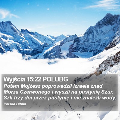 Wyjścia 15:22 POLUBG Bible Verse Image