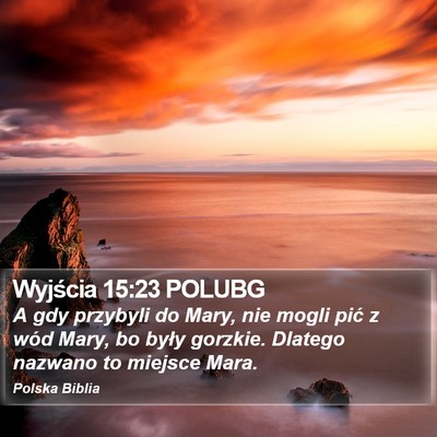 Wyjścia 15:23 POLUBG Bible Verse Image