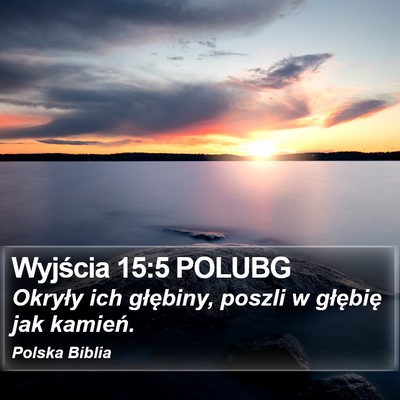 Wyjścia 15:5 POLUBG Bible Verse Image