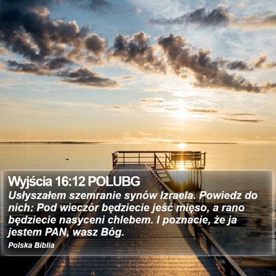 Wyjścia 16:12 POLUBG Bible Verse Image