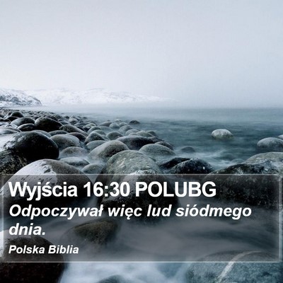 Wyjścia 16:30 POLUBG Bible Verse Image