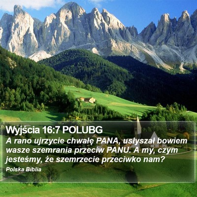 Wyjścia 16:7 POLUBG Bible Verse Image