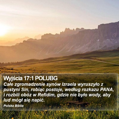 Wyjścia 17:1 POLUBG Bible Verse Image
