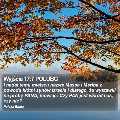 Wyjścia 17:7 POLUBG Bible Verse Image
