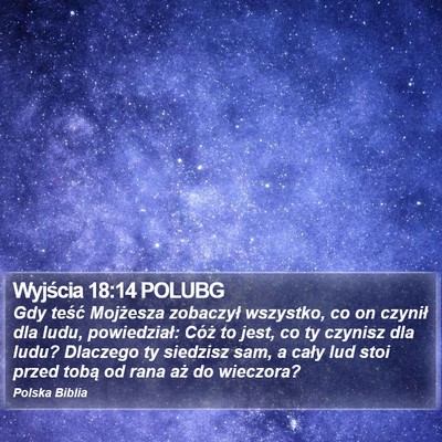 Wyjścia 18:14 POLUBG Bible Verse Image