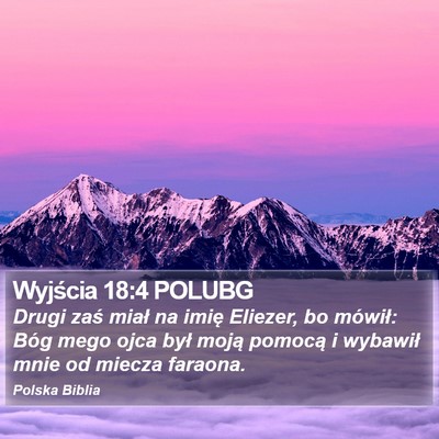 Wyjścia 18:4 POLUBG Bible Verse Image