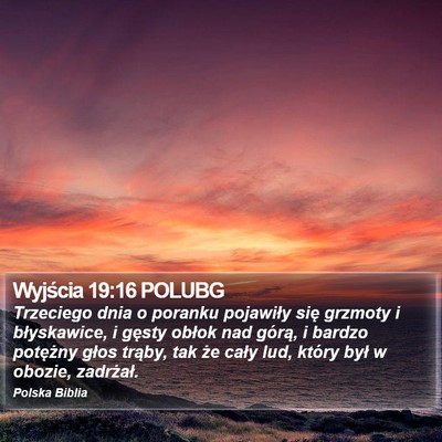 Wyjścia 19:16 POLUBG Bible Verse Image