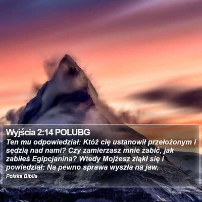 Wyjścia 2:14 POLUBG Bible Verse Image