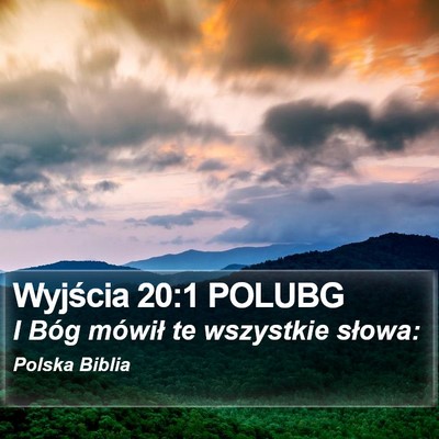Wyjścia 20:1 POLUBG Bible Verse Image