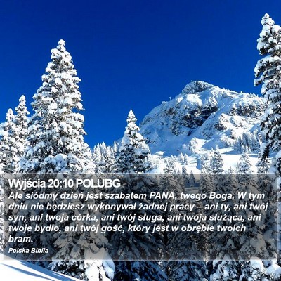 Wyjścia 20:10 POLUBG Bible Verse Image