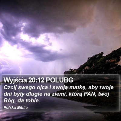 Wyjścia 20:12 POLUBG Bible Verse Image