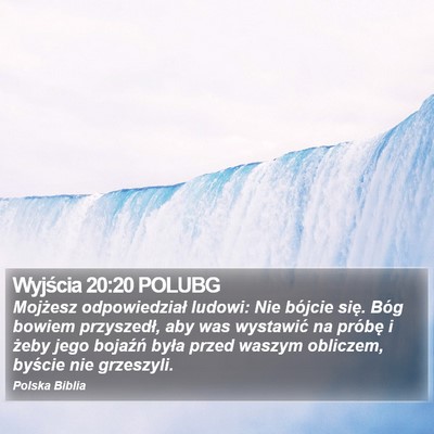 Wyjścia 20:20 POLUBG Bible Verse Image