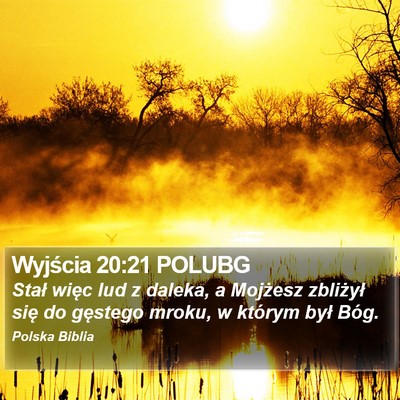Wyjścia 20:21 POLUBG Bible Verse Image