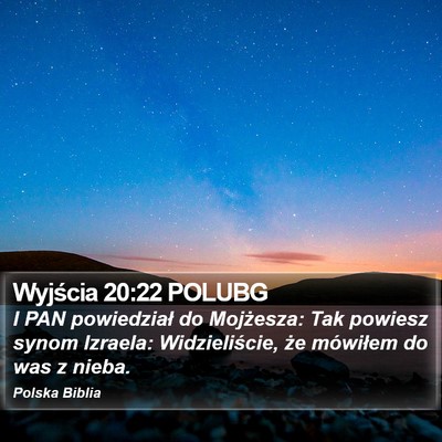 Wyjścia 20:22 POLUBG Bible Verse Image