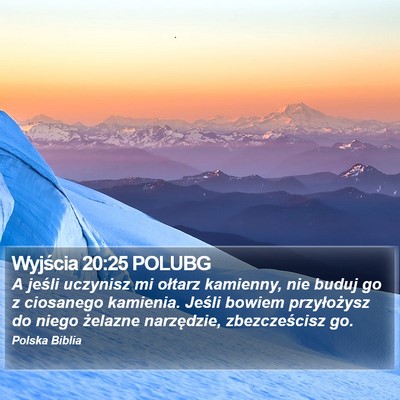 Wyjścia 20:25 POLUBG Bible Verse Image