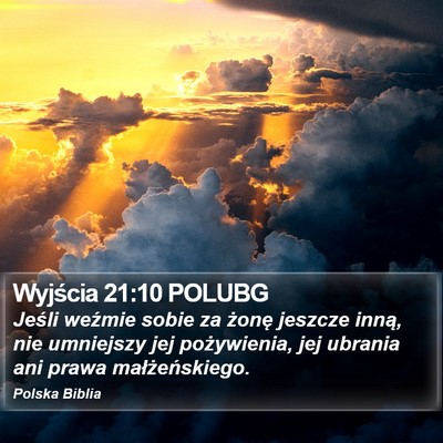 Wyjścia 21:10 POLUBG Bible Verse Image