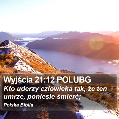 Wyjścia 21:12 POLUBG Bible Verse Image