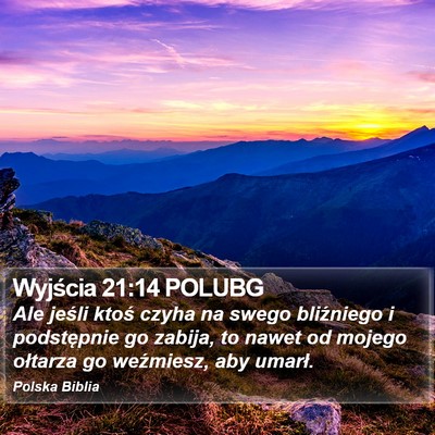 Wyjścia 21:14 POLUBG Bible Verse Image