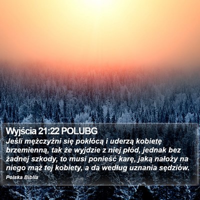 Wyjścia 21:22 POLUBG Bible Verse Image