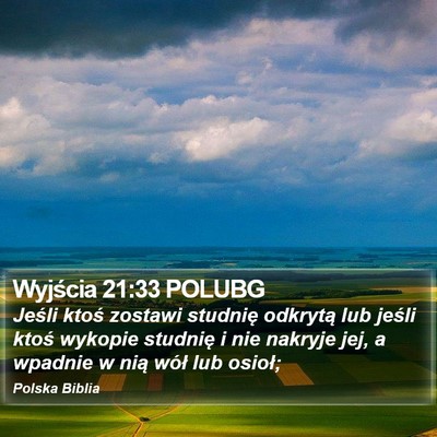 Wyjścia 21:33 POLUBG Bible Verse Image